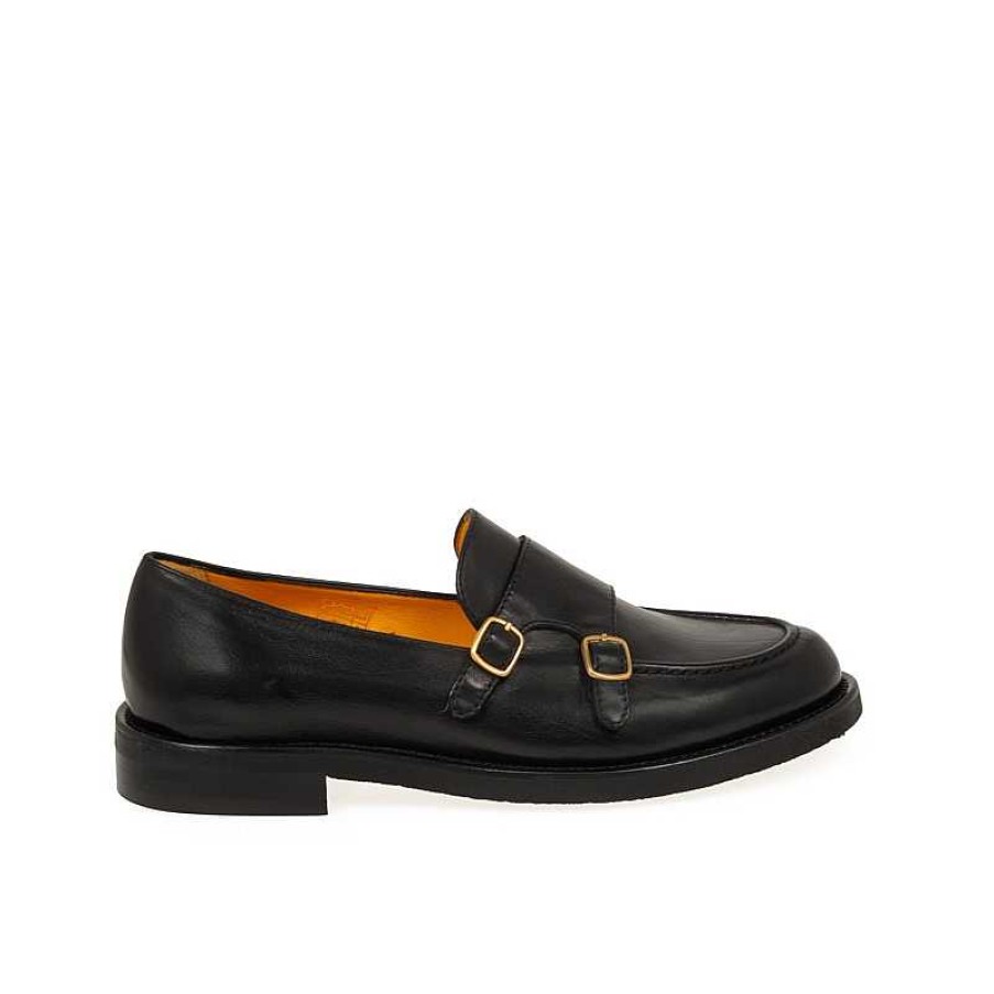 Maria Cristina Mara Bini Double Buckle Loafers | Moccasins